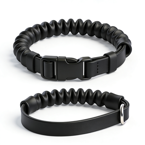 pawslyqq Educator Quick Snap 3/4-Inch Dog Training Collar Strap – ONLY Fits ME-300, ET-300/400, EZ-900, PE-900 & PG-300 – Biothane Bungee Collar for Small & Medium Dogs, Black